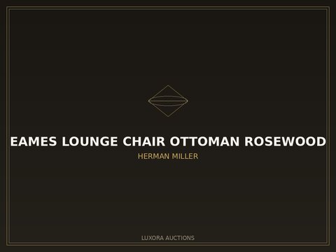 Eames Lounge Chair Ottoman Rosewood