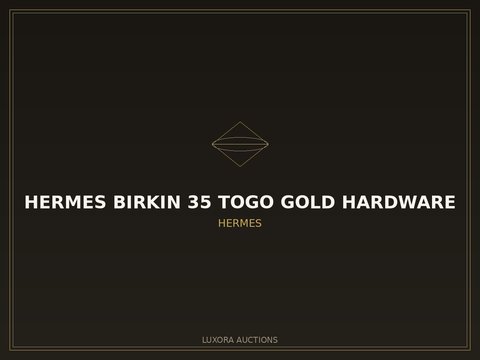 Hermes Birkin 35 Togo Gold Hardware
