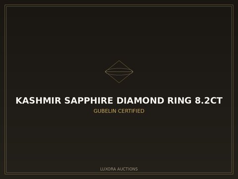 Kashmir Sapphire Diamond Ring 8.2ct