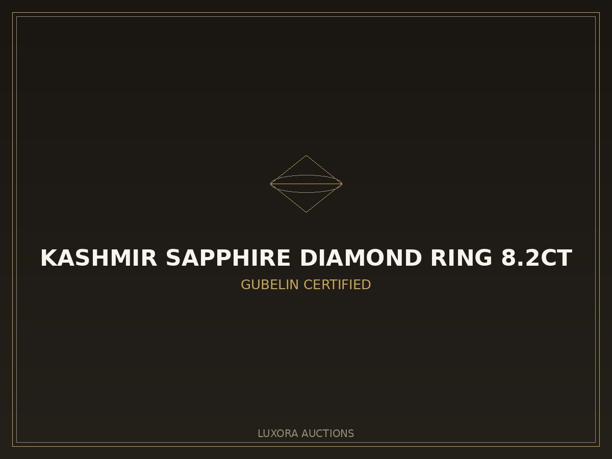 Kashmir Sapphire Diamond Ring 8.2ct