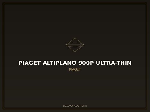Piaget Altiplano 900P Ultra-Thin
